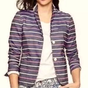 Gap Academy Striped Blazer -10 blue /red /white, cotton